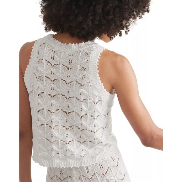 Marine Layer Archive Hazel Knit Matching Set Small Crochet Top Wide Leg Pant - Picture 15 of 16